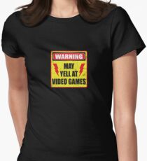 Gamer Warning Women's Fitted T-Shirt