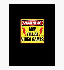 Gamer Warning Photographic Print