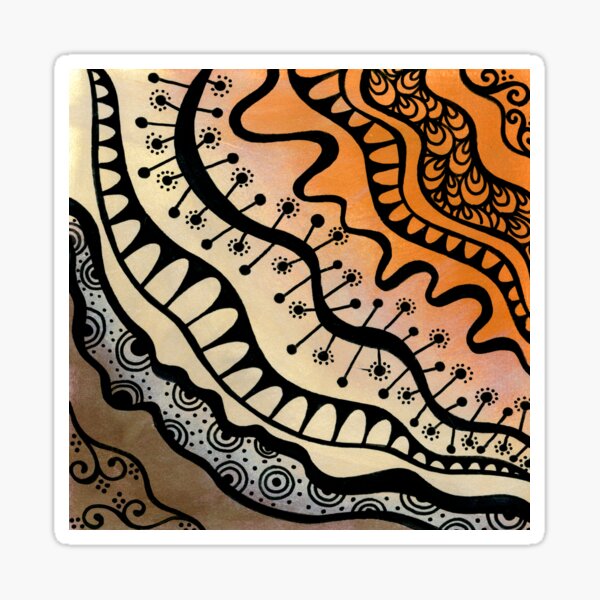 Tangle from copper to bronze Sticker