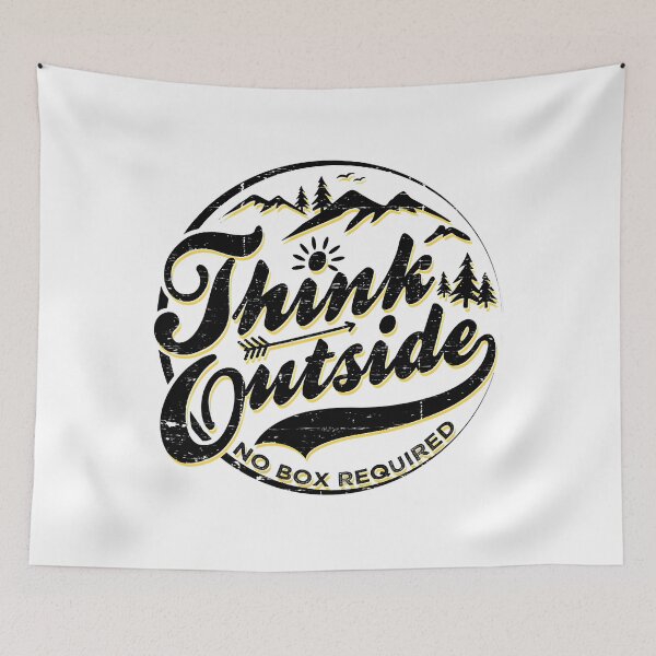 Item preview, Think Outside No Box Required - Funny Camper & Hiker designed and sold by SeleneFrances.