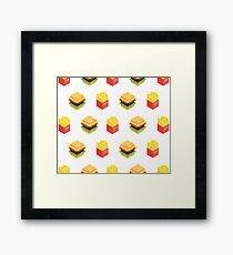 Burger x Fries Framed Print