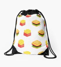 Burger x Fries Drawstring Bag