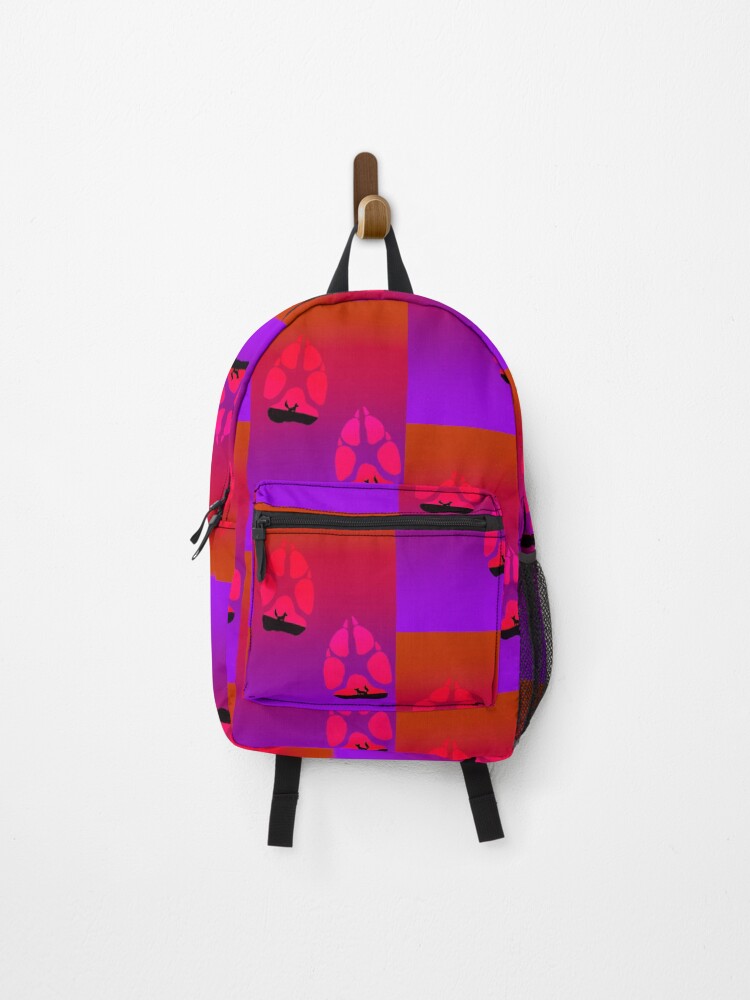 Thumbnail 1 of 3, Backpack, Paw Prints designed and sold by AbicArtsStudio.
