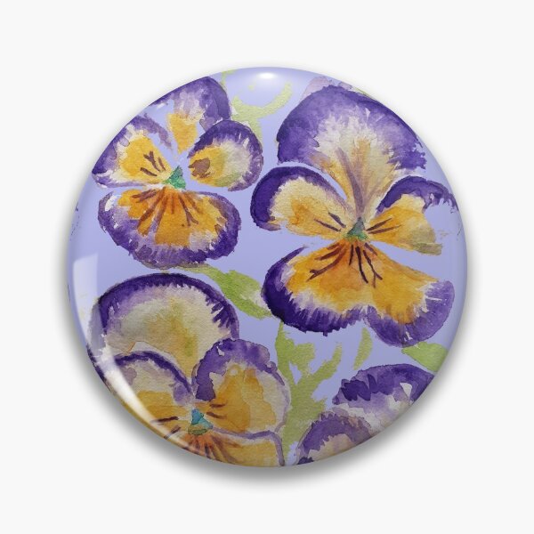 Item preview, Viola Watercolor Purple Floral Pattern on Lavender Purple designed and sold by Sarah  Rajkotwala.