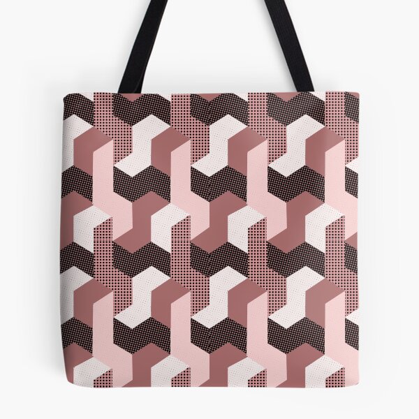 Item preview, Smaller L shaped pattern in pink, red, white and black - Half-size designed and sold by Eejee-SK.
