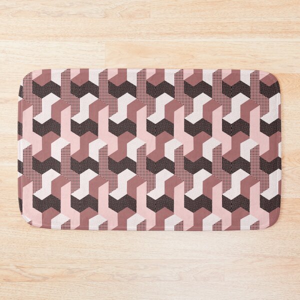 Item preview, Smaller L shaped pattern in pink, red, white and black - Half-size designed and sold by Eejee-SK.