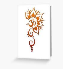 Rising Om - Henna Greeting Card