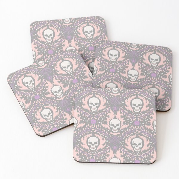 Item preview, Damask Halloween - Pastel on Gray designed and sold by latheandquill.