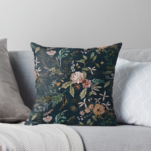 Delilah (summer/teal) Throw Pillow
