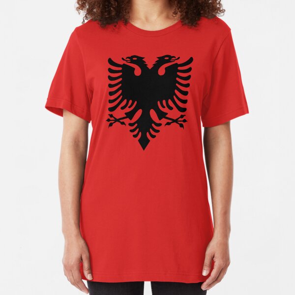 NEW ALBANIA FLAG ROYAL COAT OF ARMS  ALL OVER  PRINTED TOP T SHIRT