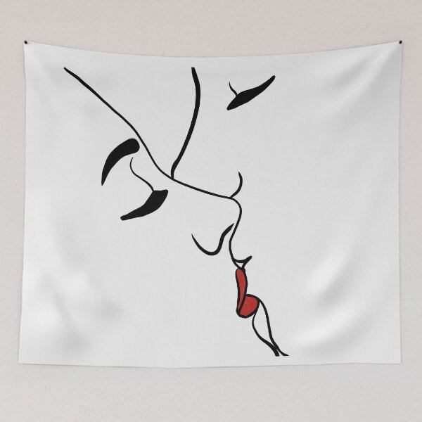 Item preview, Best Couple kissing line art designed and sold by Tanuja  Sharma.