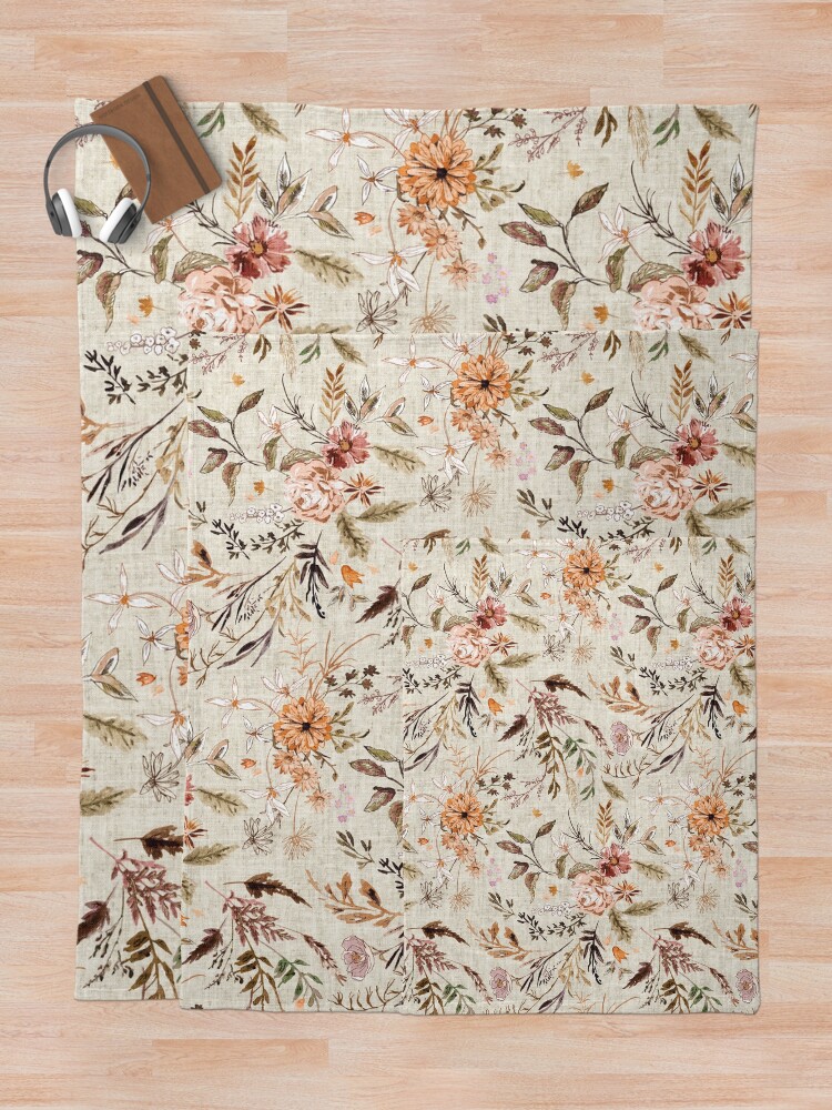 Alternate view of Delilah (autumn) Throw Blanket