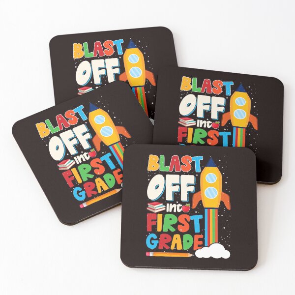 Item preview, Blast Off Into 1st Grade First Day of School Kids designed and sold by ClareMadelane.