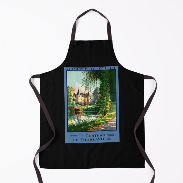 Item preview, Vintage Travel Poster France Le Chateau De Tourlaville designed and sold by yahChiolam.