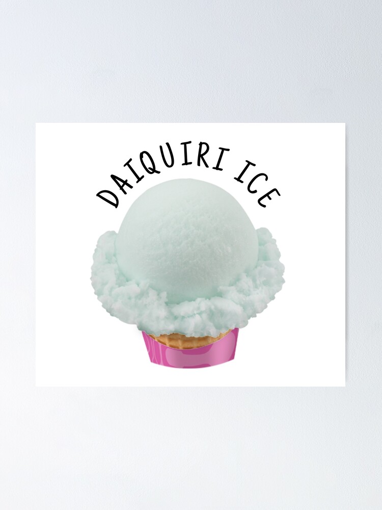"Daiquiri Ice Light Green Vintage Baskin Robbins 70s Ice Cream" Poster