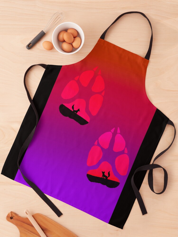 Thumbnail 1 of 6, Apron, Paw Prints designed and sold by AbicArtsStudio.