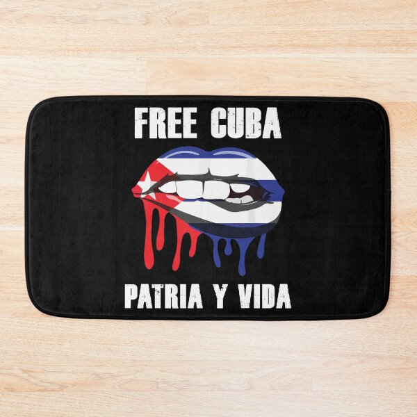Item preview, Free Cuba Patria Y Vida SOS Cuba With Lips Cuban Flag designed and sold by designbychow.