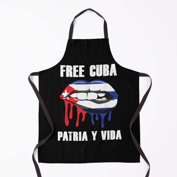 Item preview, Free Cuba Patria Y Vida SOS Cuba With Lips Cuban Flag designed and sold by designbychow.