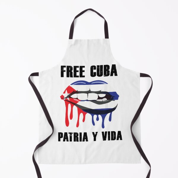 Item preview, Free Cuba Patria Y Vida SOS Cuba With Lips Cuban Flag designed and sold by designbychow.