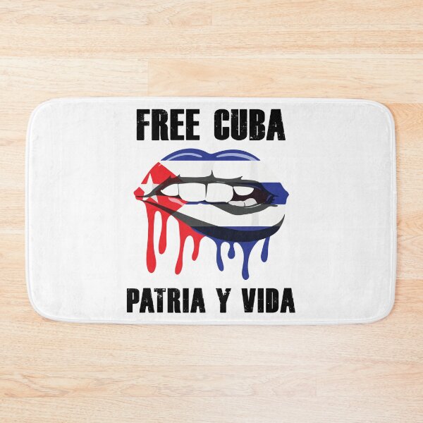 Item preview, Free Cuba Patria Y Vida SOS Cuba With Lips Cuban Flag designed and sold by designbychow.