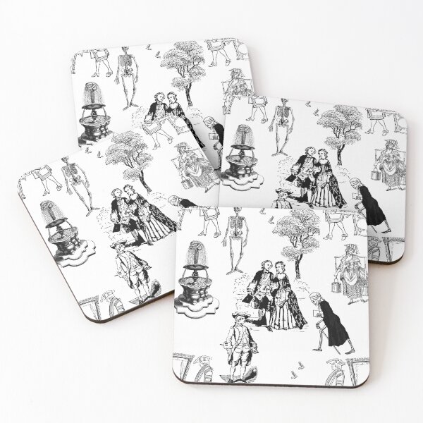 Item preview, halloween rococo baroque skeleton toile skull  designed and sold by Gossip Rag.