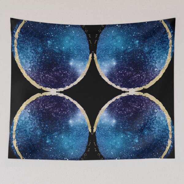 Aperçu de l'œuvre Blue Geode Galaxy Stone Ombre créée et vendue par geodeart.