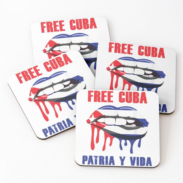 Item preview, Free Cuba Patria Y Vida SOS Cuba Libre Lips Cuban Flag designed and sold by designbychow.