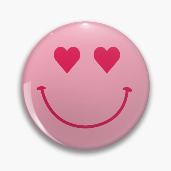 Artikelvorschau, Rosa Smiley mit Herzaugen entworfen und verkauft von LoneCrow.