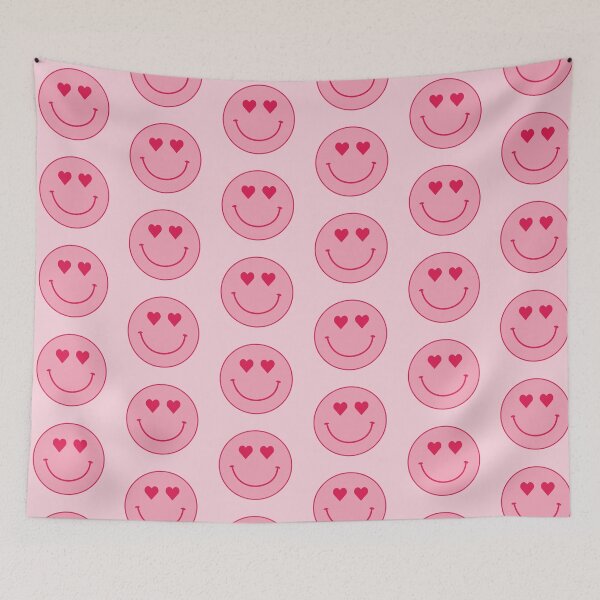 Artikelvorschau, Rosa Smiley mit Herzaugen entworfen und verkauft von LoneCrow.