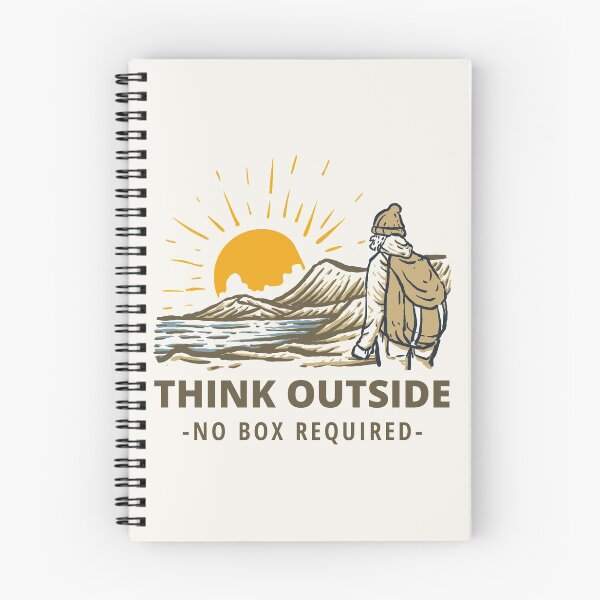 Item preview, Think Outside No Box Required T-Shirt for Hiking Outdoorsman l summer camp designed and sold by HappyBright.
