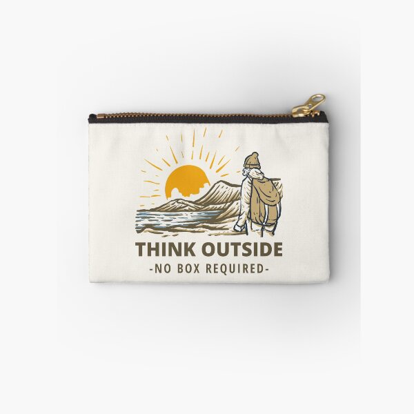 Item preview, Think Outside No Box Required T-Shirt for Hiking Outdoorsman l summer camp designed and sold by HappyBright.