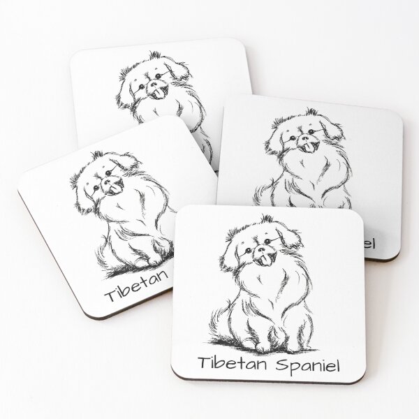 Item preview, Beautiful Tibetan Spaniel Drawing Art Design designed and sold by Monica C. Webster.