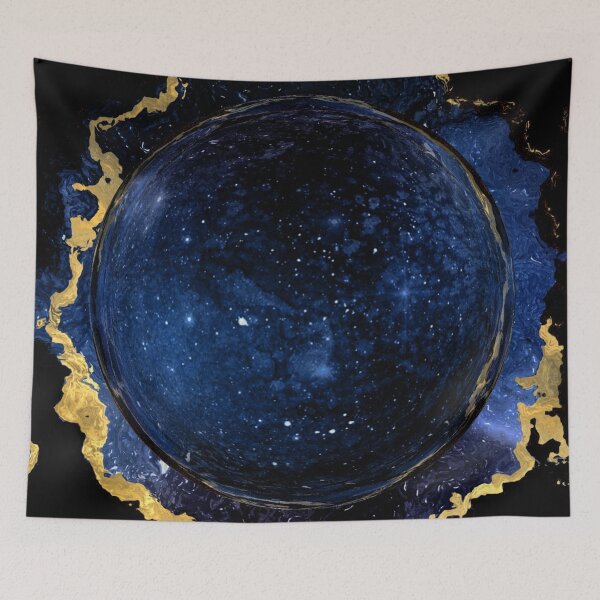 Aperçu de l'œuvre Blue Geode Stars Night créée et vendue par geodeart.
