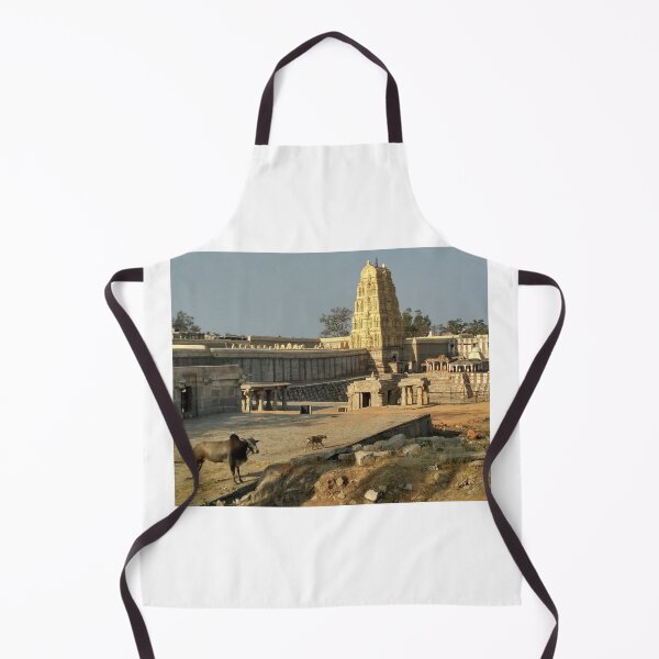 Item preview, Cow and dog in front of temple in Hampi, India designed and sold by opinion9.