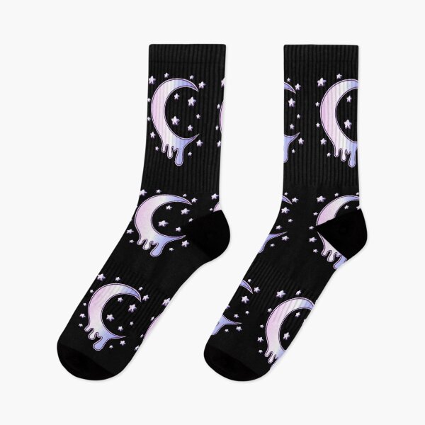 Item preview, Pastel Goth Kawaii Crescent Moon Dripping and Stars Goth Aesthetic - Cute Trippy Kawaii designed and sold by LizzyWinters.