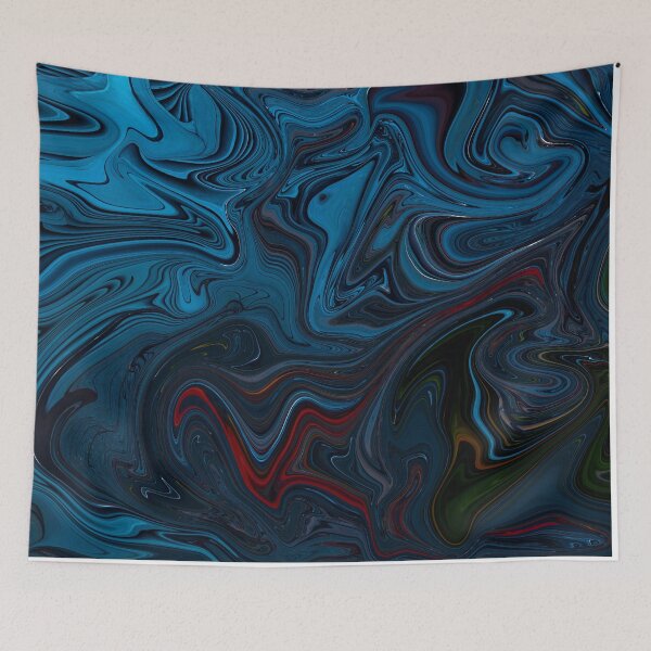 Item preview, Deep Blue Original Liquid Art  designed and sold by ZekeArtPrints.
