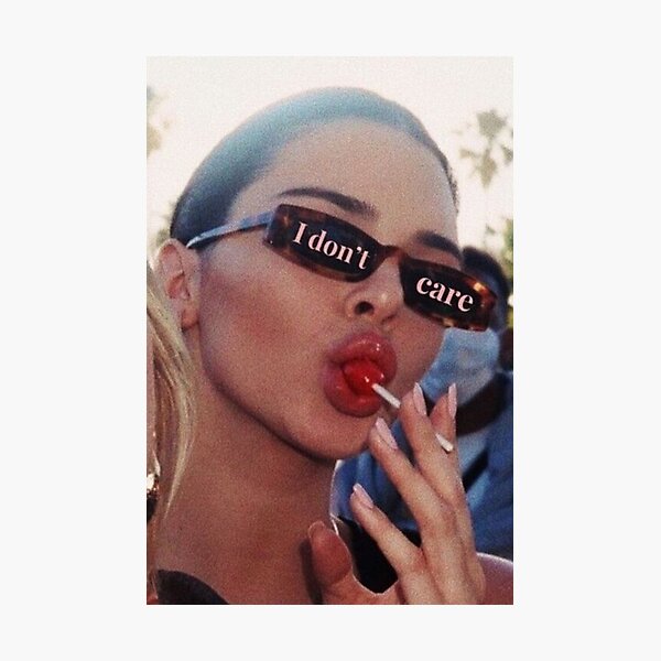 I Don't Care - Kendall poster Photographic Print