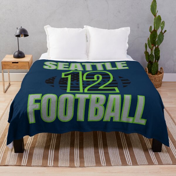 Item preview, Seattle American Football Fan 12 Blue Green Gray designed and sold by Jungleful33.
