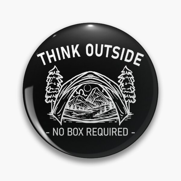 Item preview, Think Outside No Box Required T-Shirt for Hiking Outdoorsman l summer camp designed and sold by HappyBright.