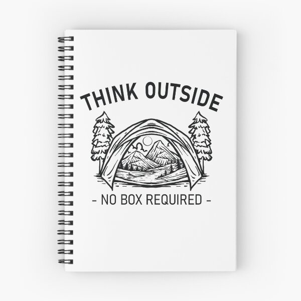Item preview, Think Outside No Box Required T-Shirt for Hiking Outdoorsman l summer camp designed and sold by HappyBright.