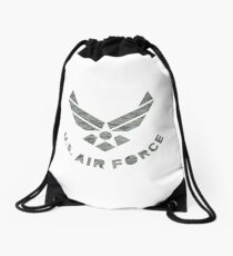 Air Force Camo Logo Drawstring Bag