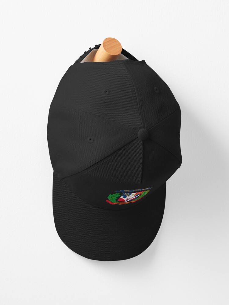 Peligro Sports Gorro De Punto Con Escudo Bordado De República Dominicana (escudo De Punto Negro