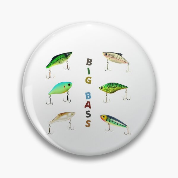 Fishing Bait Pins and Buttons for Sale