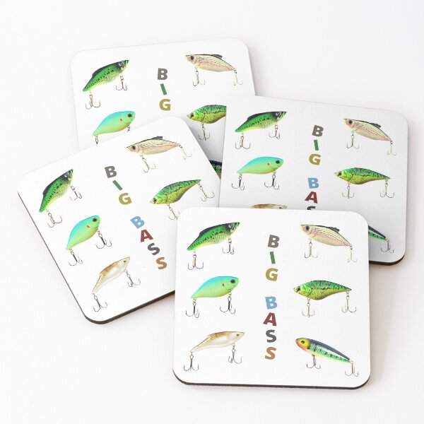 Item preview, Bass Lures Sticker Pack Fishing Lake Pond Angler Treble Hooks designed and sold by CBCreations73.