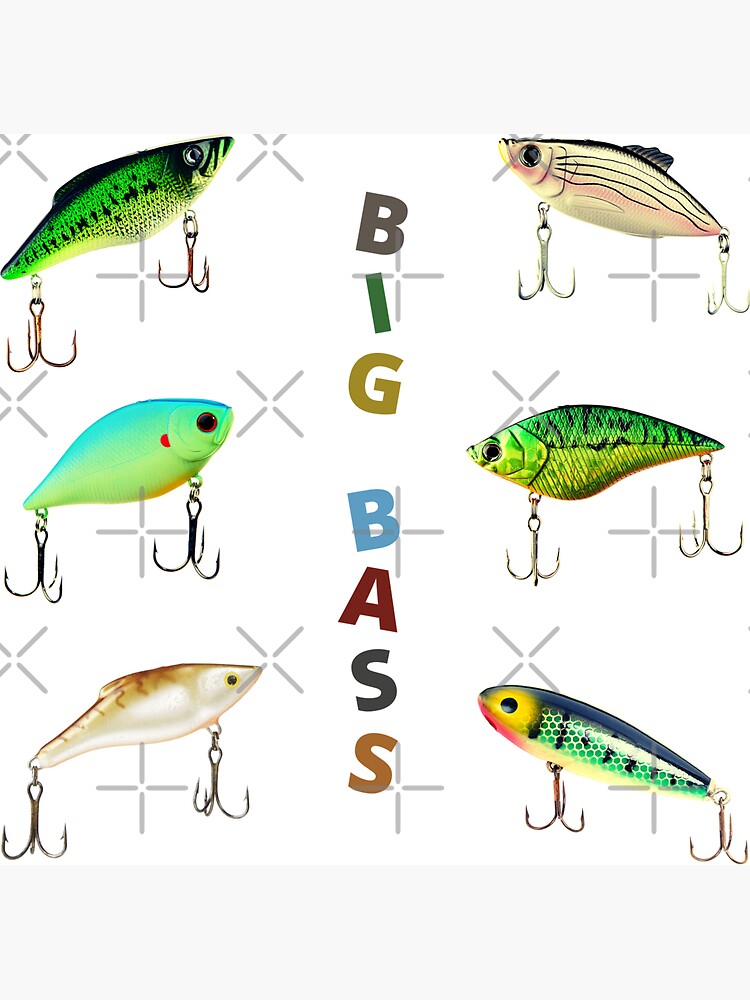 Bass Lures Sticker Pack Fishing Lake Pond Angler Treble Hooks
