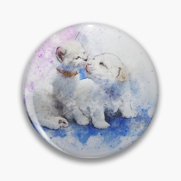 Item preview, A Cute Cat & A Cute Dog Love Each Other designed and sold by AidenChen.