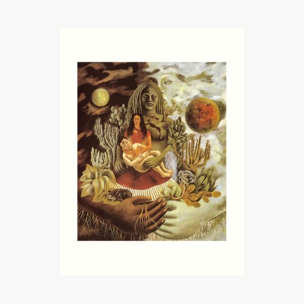 "Frida Kahlo The Love Embrace of the Universe, the Earth (Mexico