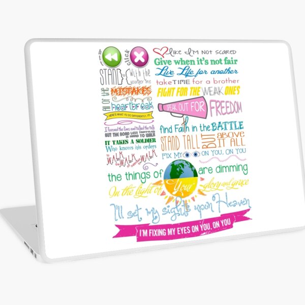 Lyrics Laptop Skins Redbubble