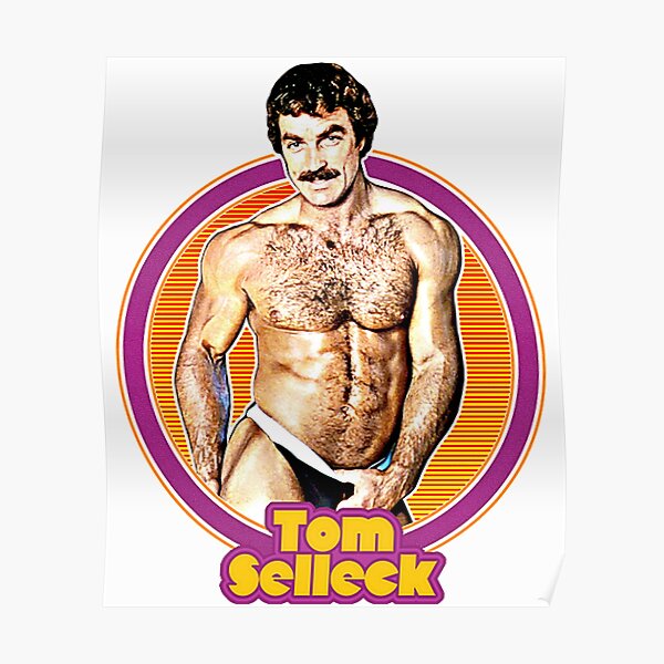 Sexy Tom Selleck // Retro Aesthetic Design  Poster