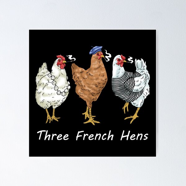 Item preview, Funny Christmas Three French Hens Chicken Lovers designed and sold by phungnhathu.